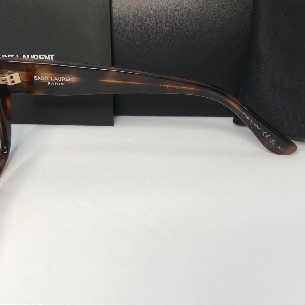 💯 Original SAINT LAURENTSL M8/FN Sunglasses Tortoise