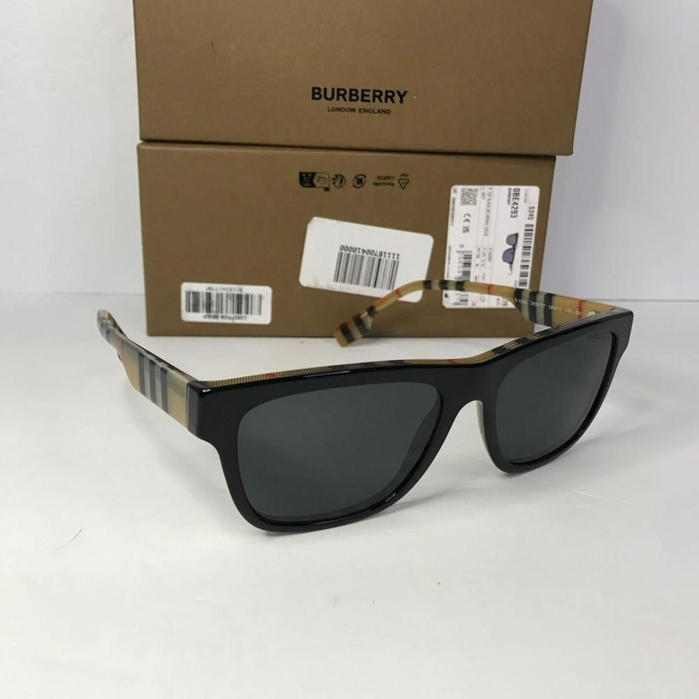 Ship Sameday New 💯 Original Burberry Grey Square Men's Sunglasses BE4293