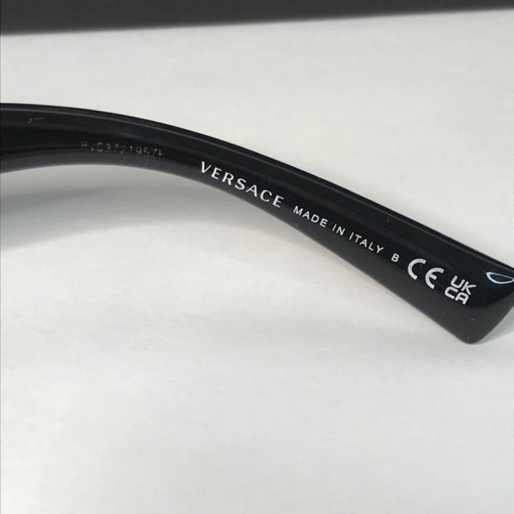 New- Versace VE4383 GB1/81 Sunglasses Women's Black/Grey Polarized Lens Cat E…