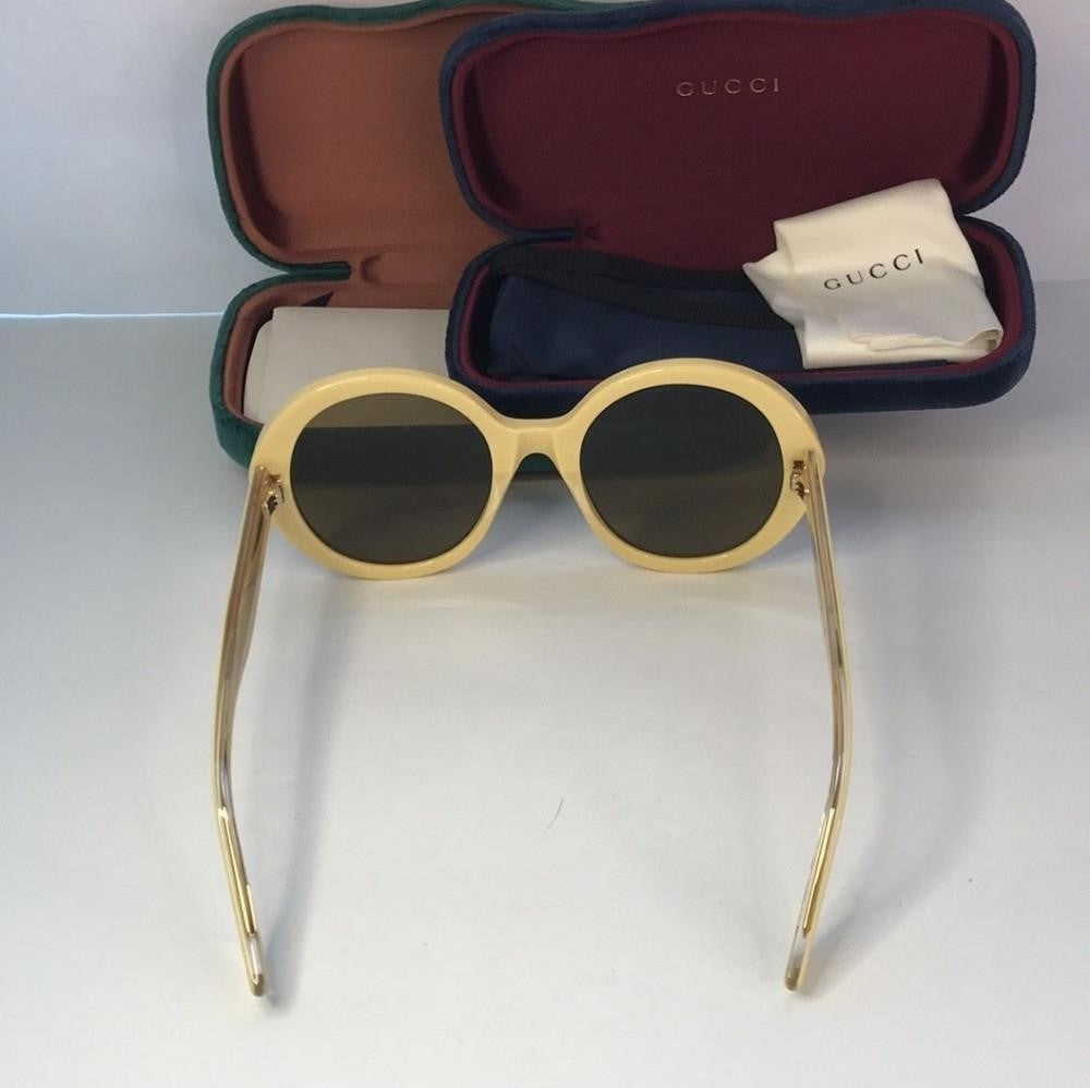 💯 Oginal New GUCCIGG1081S Round-Frame Acetate Sunglasses