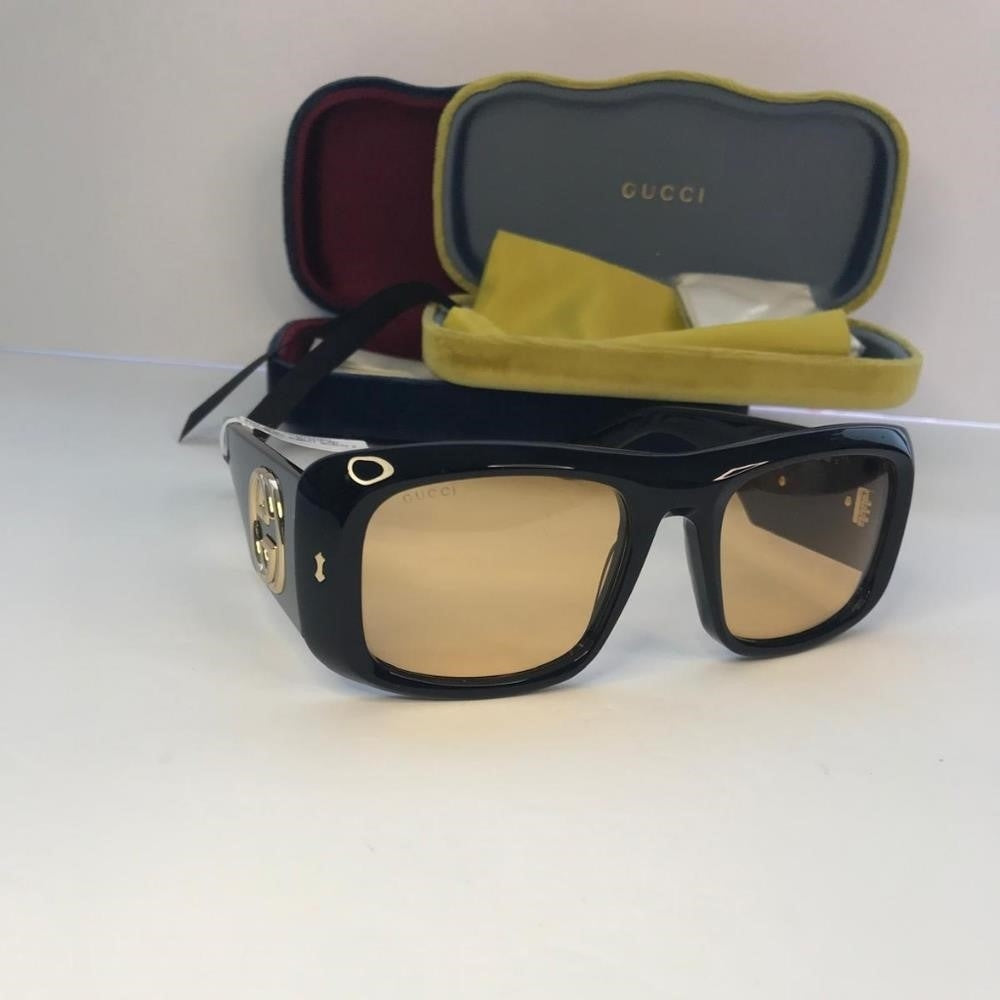 Ships sameday- New 💯 Original Gucci Yellow Square Unisex Sunglasses GG1251S 001