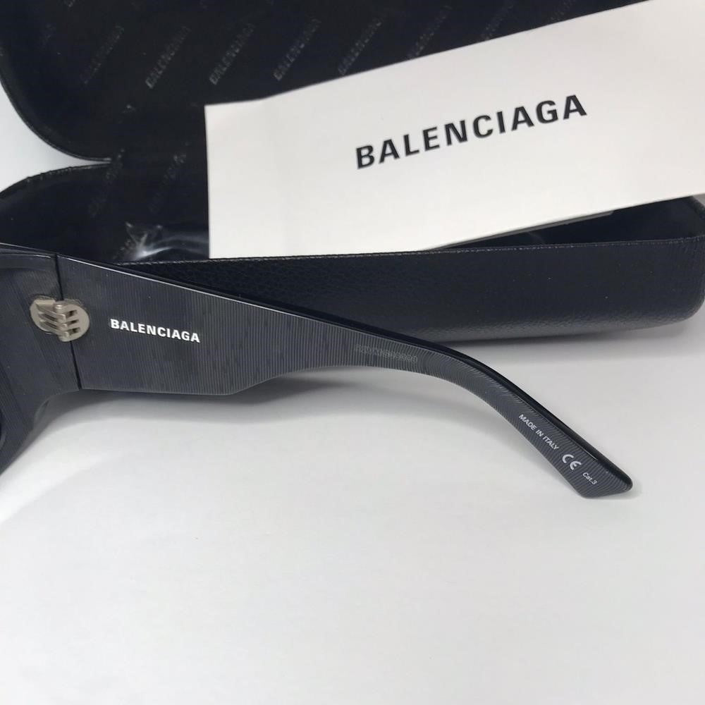 New - 💯 Original Balenciaga Black BB0002S Shield Sunglasses