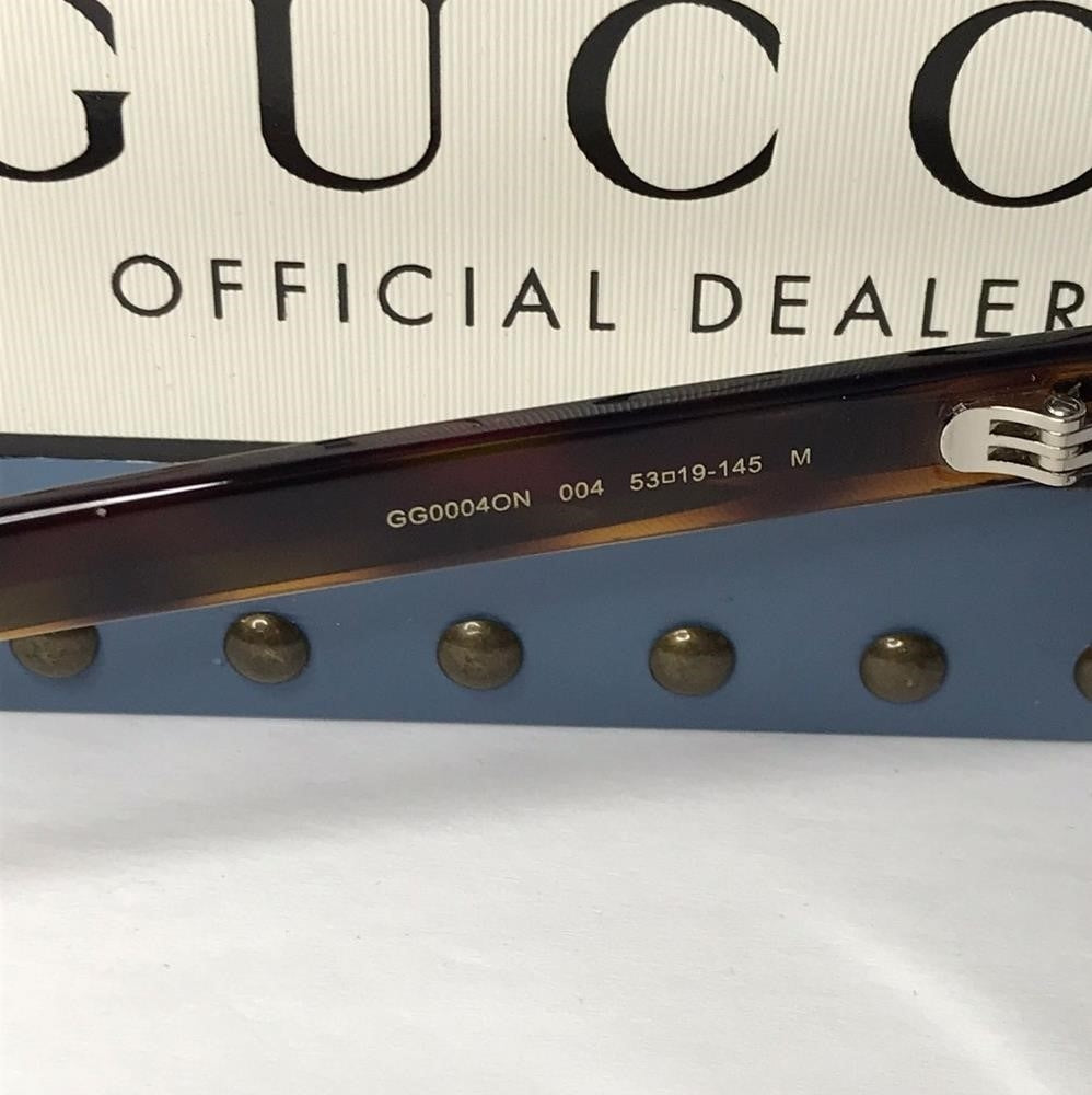 New - 💯 Original Gucci's GG0004ON  soft lines across  frames acetate front.Ico