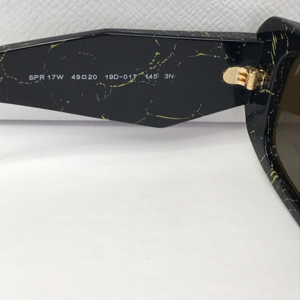 Authentic Prada0PR 17WS Sunglasses in Black/Yellow Marble