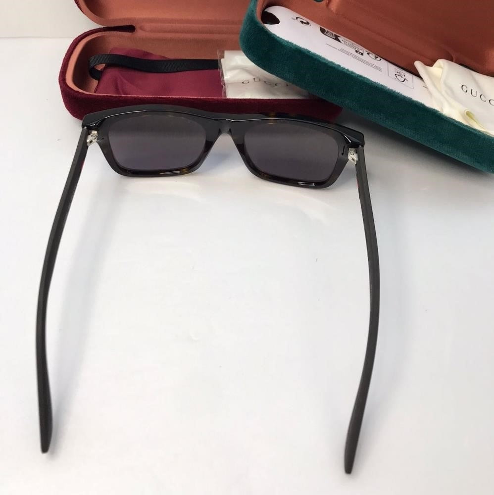 - New- 💯 original  Gucci Grey/Brown Havana GG0008S Square Sunglasses