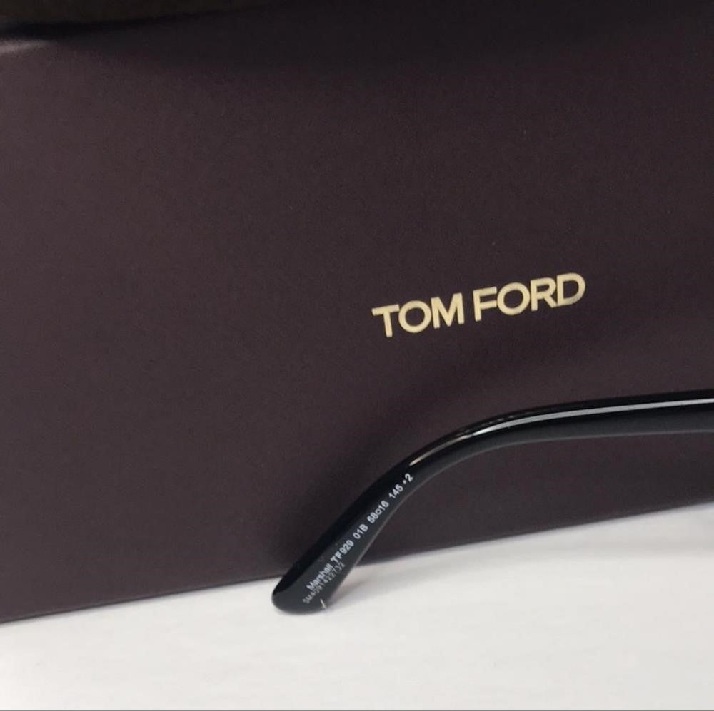 Tom Ford MARSHALL FT 0929 Shiny Black/Grey Brown Shaded 58/16/145 unisex Sunglas