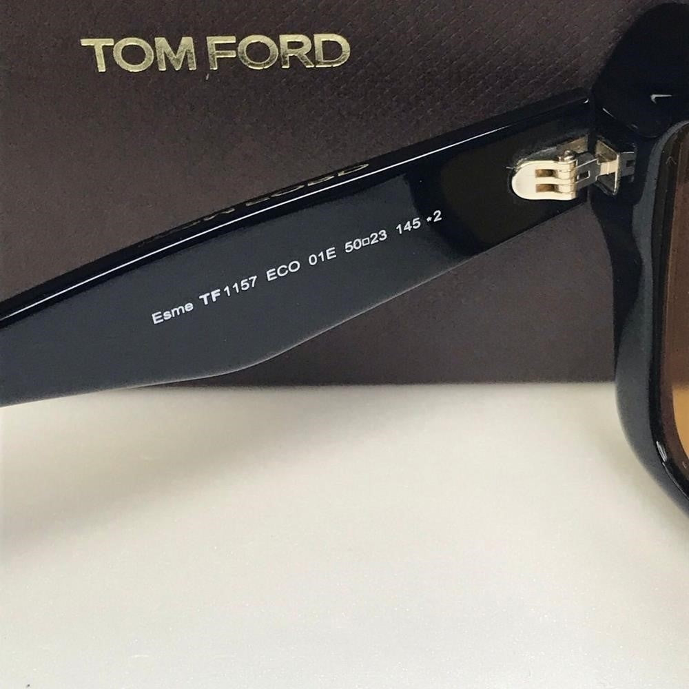 Tom Ford Esme Brown Square Ladies Sunglasses FT1157 01E 50.