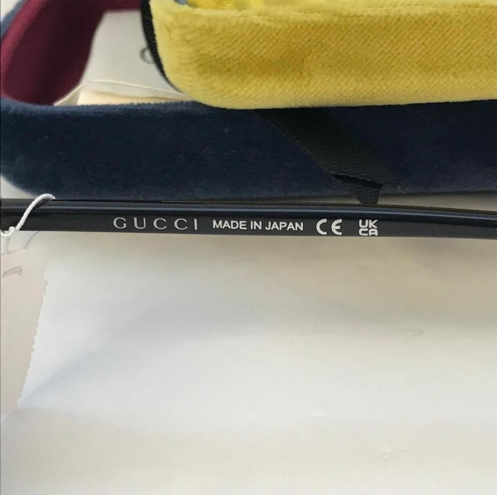 New 💯 Original Gucci Blue Pilot Unisex Sunglasses GG0043SA 001 61.