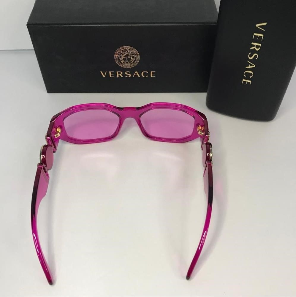 💯 - New Authentic Versace Pink Geometric Unisex Sunglasses VE4361 5334/5