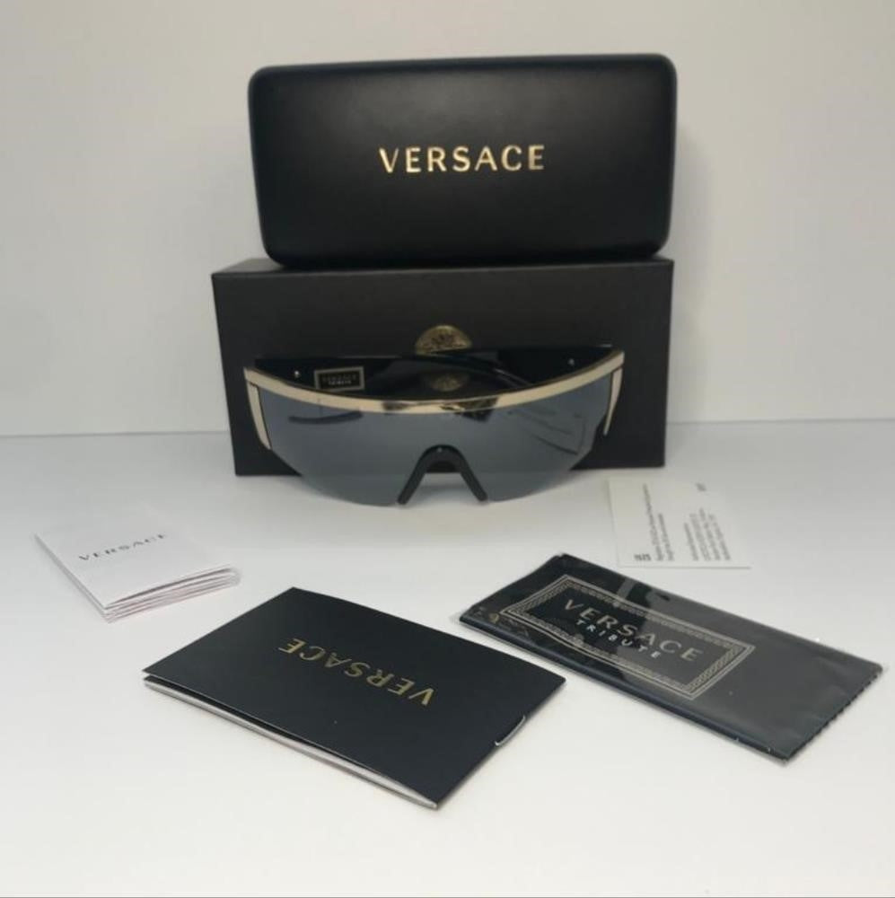 💯 New Authentic  Trendy  Versace VE2197 12526G 140 - Pale Gold Sunglasses