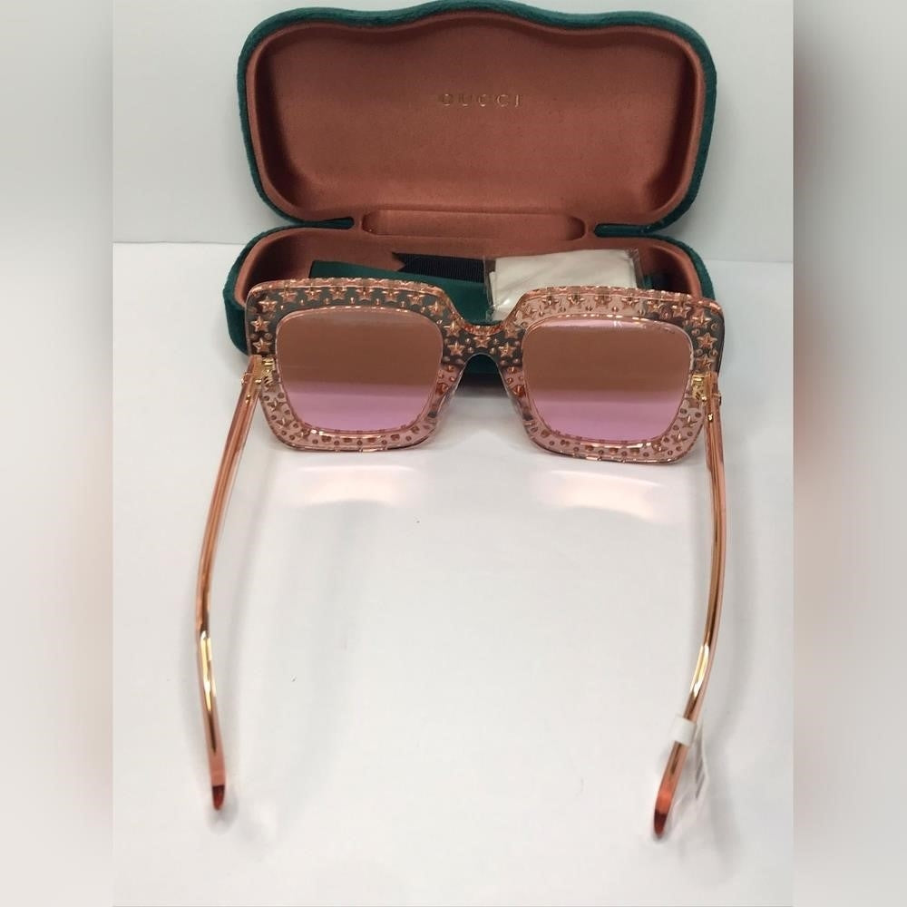 💯 Original GUCCI GG0148S 007 53  GG0148 53 mm Pink Sunglasses