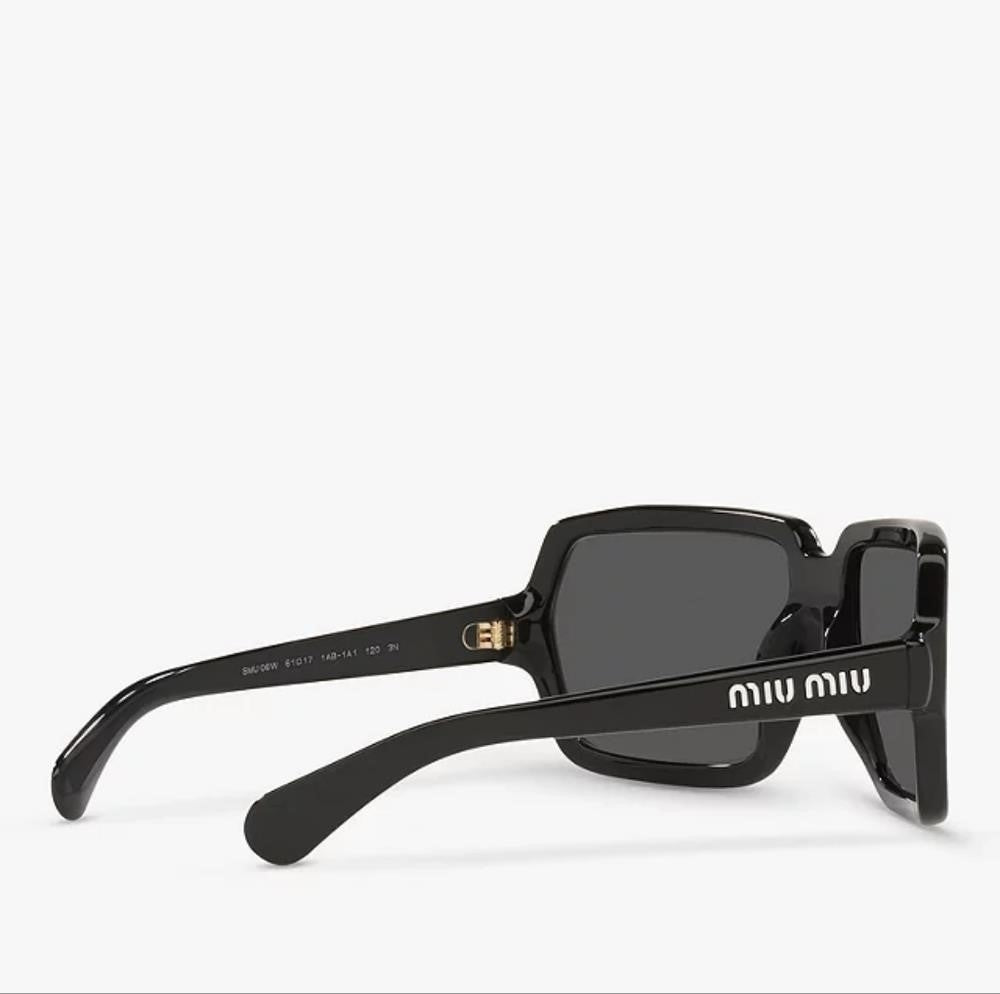 💯 Orginal Miu Miu MU 06WS Women's Irregular Sunglasses, Black/Grey