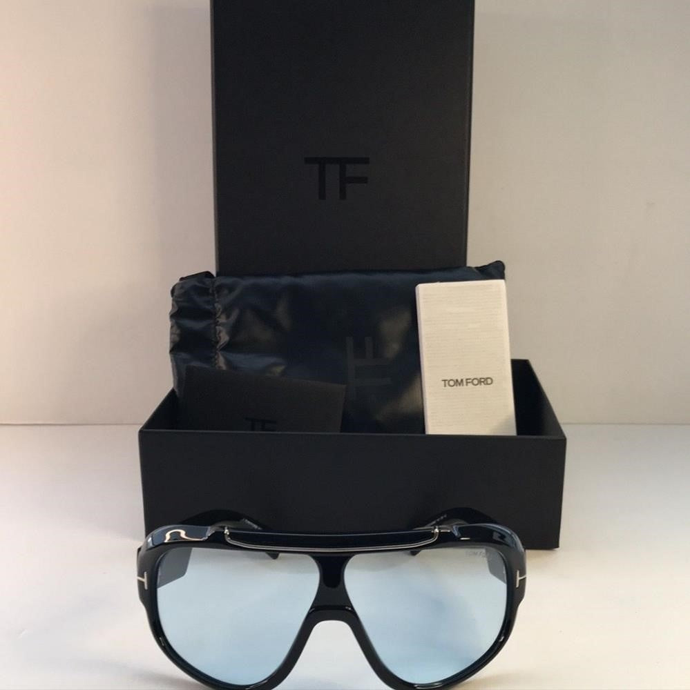 New Authentic TOM FORDTF1093 01V Rellen black/blue photochromic lens