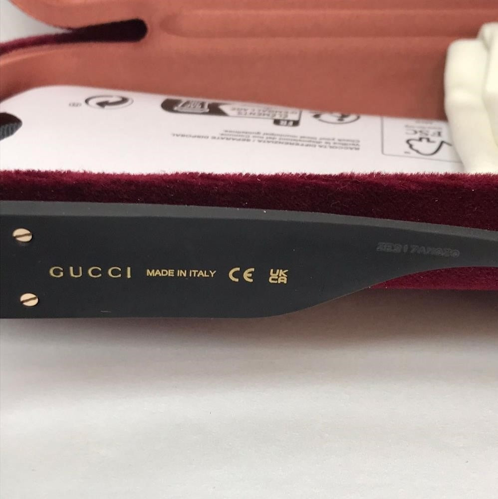 💯 Original  Gucci GG0101S 001 Grey Gradient Round Sunglasses.