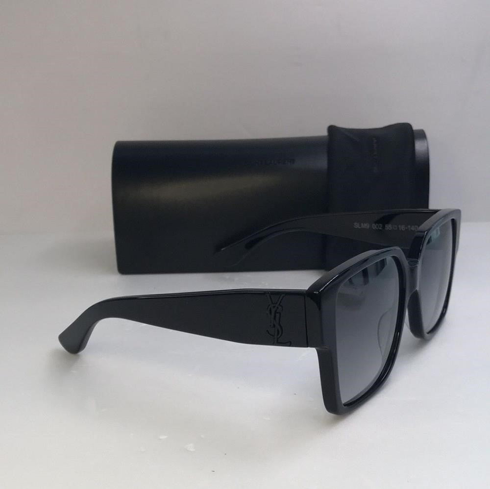 Saint Laurent Acetate Flat Top Sunglasses SL M9 002 Black