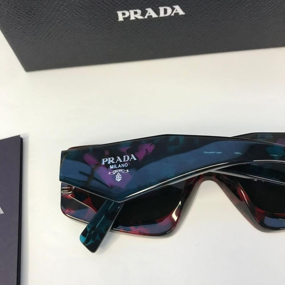 💯 Original PRADAAcetate Symbole Sunglasses SPR 15Y Scarlet Tortoise