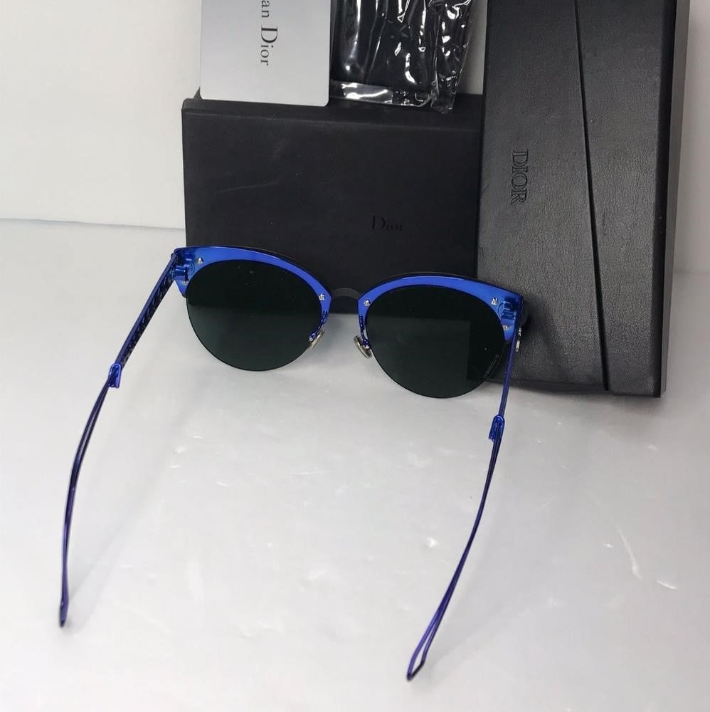 New - 💯 Original CHRISTIAN DIORMetal DioramaClub Sunglasses Black Blue