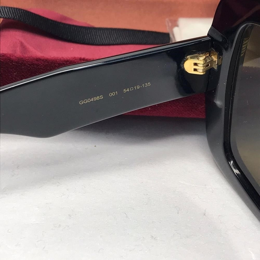 💯 Original  GUCCIAcetate Square Frame Sunglasses GG0498S Black