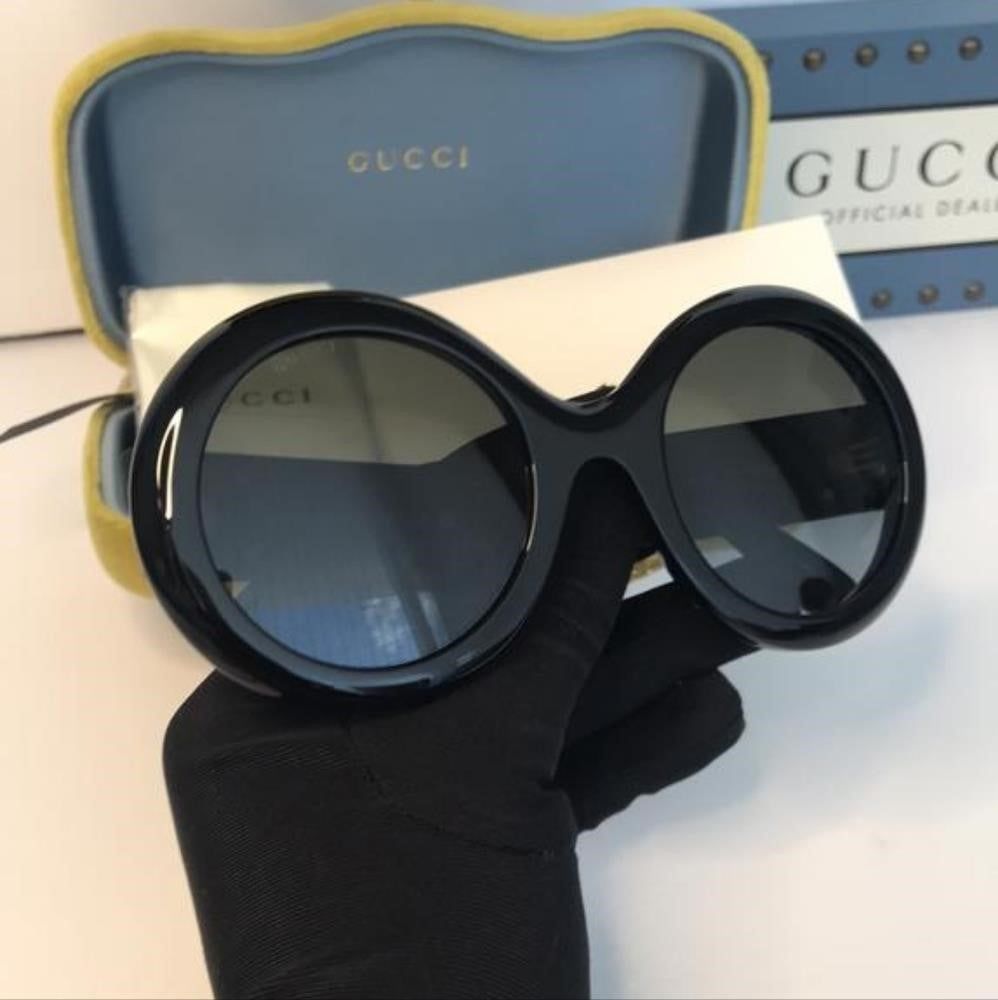 💯 - Authentic New Gucci Black GG0101S Round Gradient Sunglasses