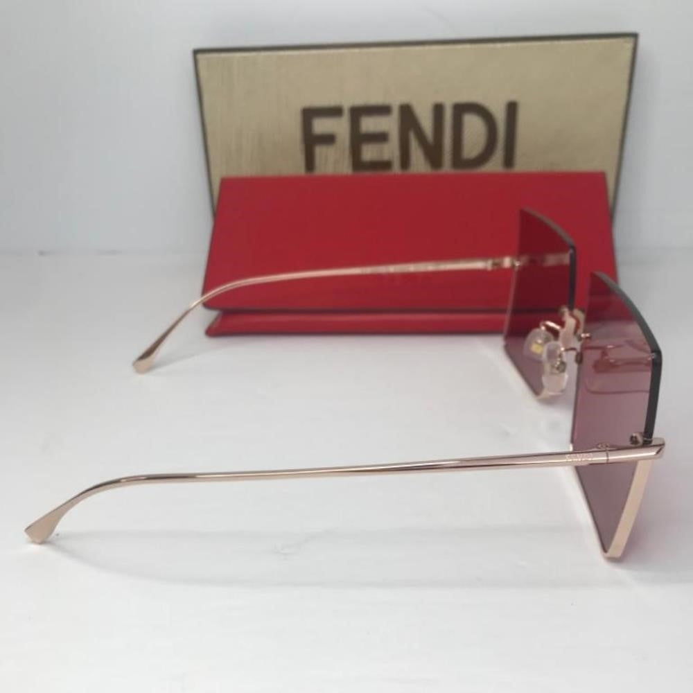 Original New Fendi Burgundy Square Ladies Sunglasses FF 0401/S 0DDB/48.