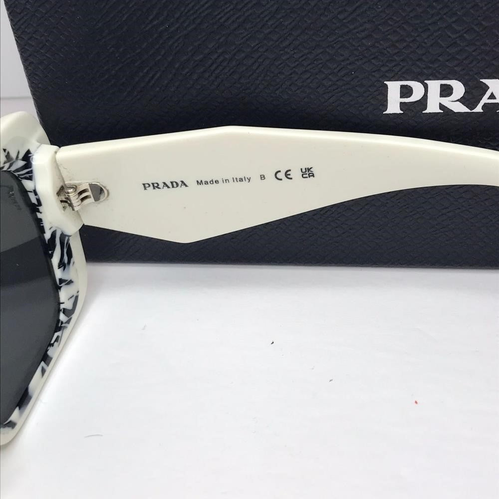 Authentic New PRADA PR 08YS white havana black Sunglasses