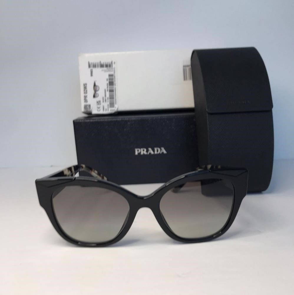 Authentic New Prada sunglasses model PR02WS, black frame variant, color code 1AB