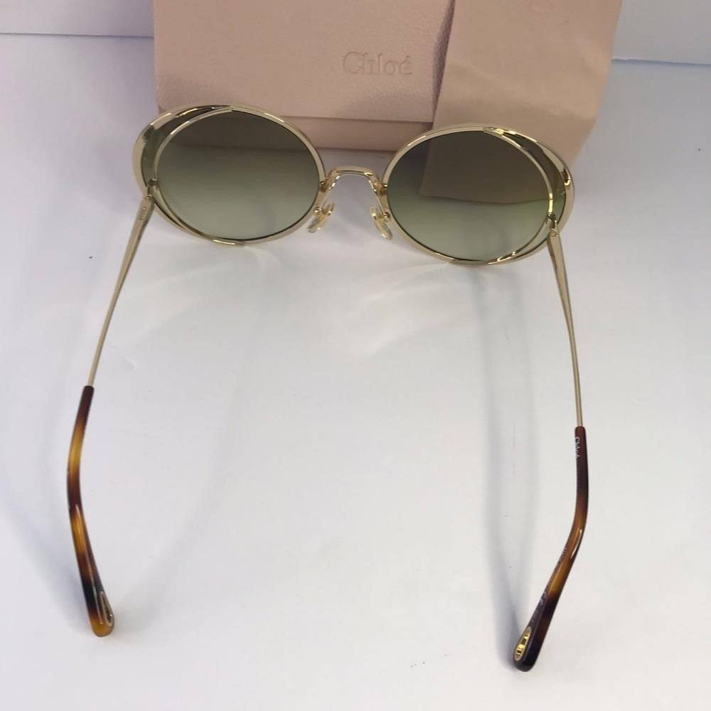 New 💯 Original Chloe Gold & Green Round Sunglasses HANAH COLLECTION