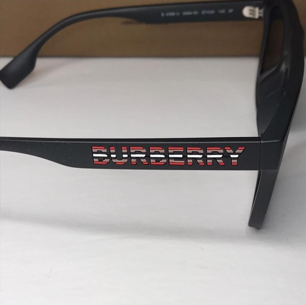 💯 BE 4396U Authentic New BURBERRYWren Polarized Dark Grey Browline Men's