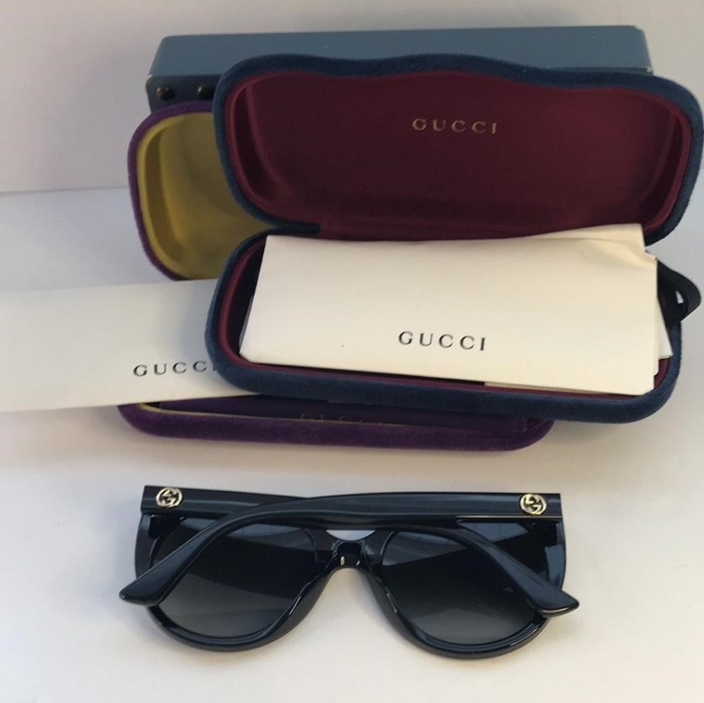 - New 💯 Original Gucci Ladies Black Cat-Eye Sunglasses GG0325S 001 55