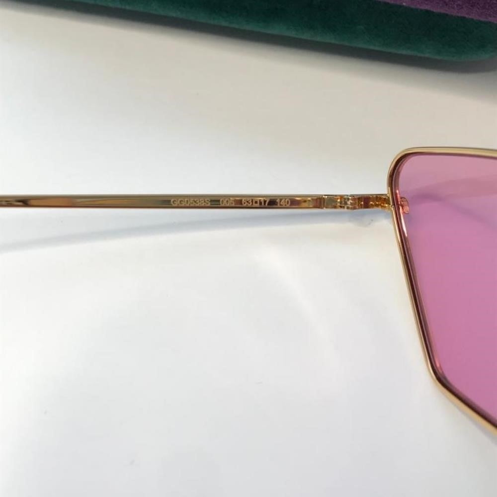 💯 Original Gucci Pink Geometric Ladies Sunglasses GG0538S 005