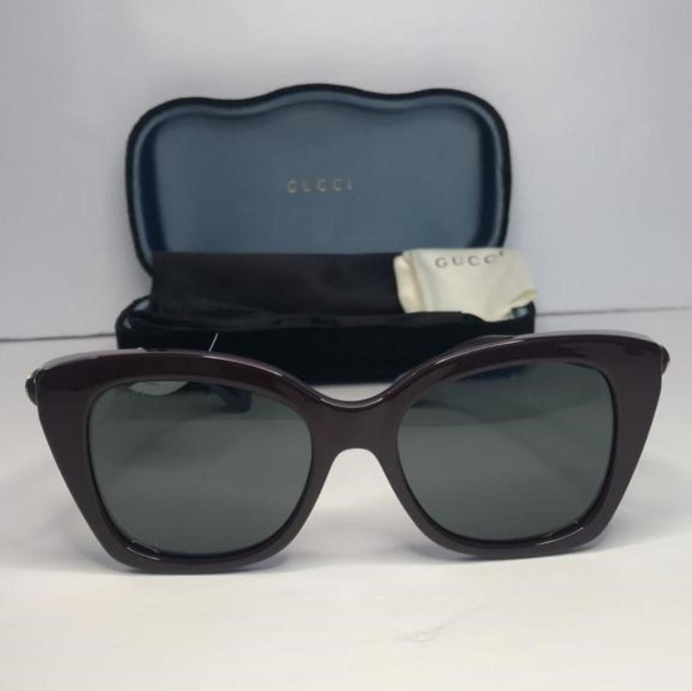 Gucci GG0921S 004 Sunglasses Women`s Brown/grey Lenses Fashion Rectangular 55mm