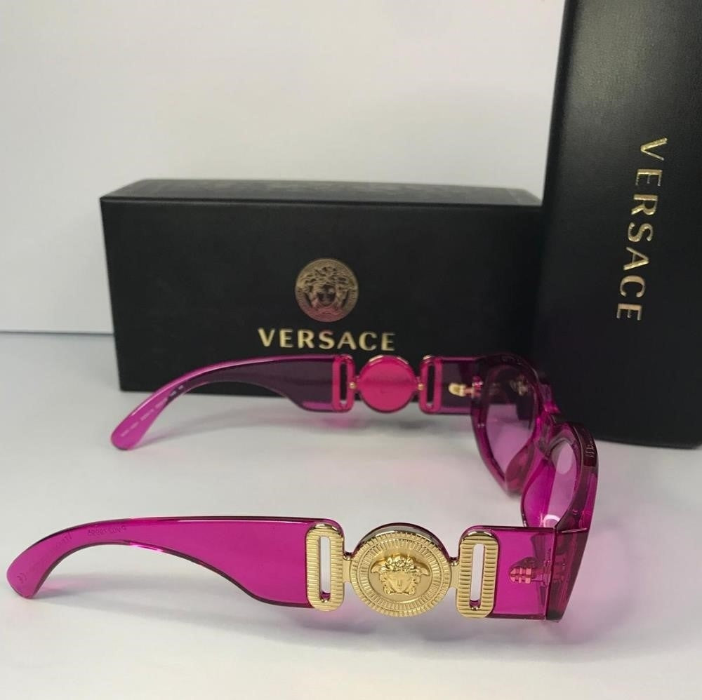 💯 - New Authentic Versace Pink Geometric Unisex Sunglasses VE4361 5334/5