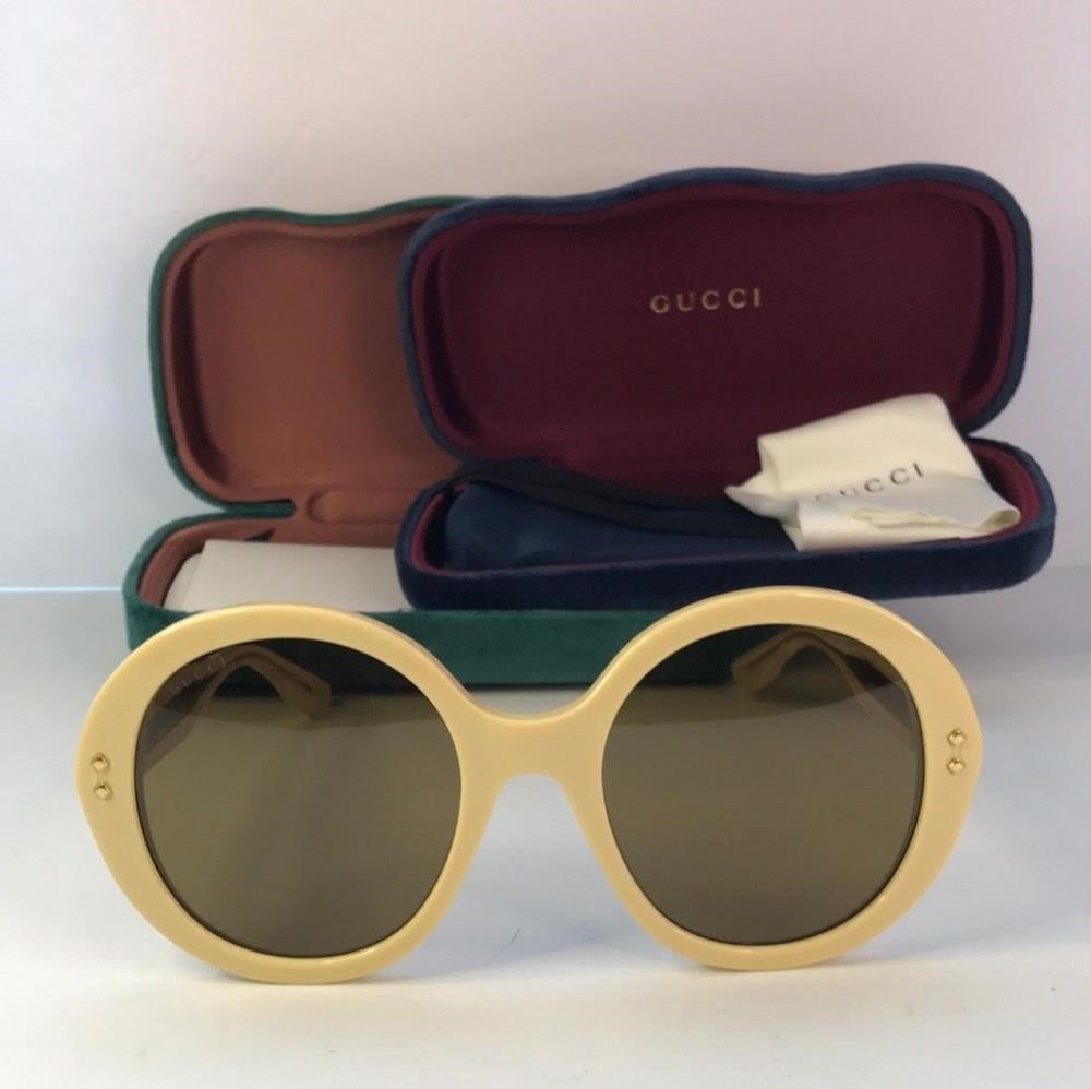 💯 Oginal New GUCCIGG1081S Round-Frame Acetate Sunglasses