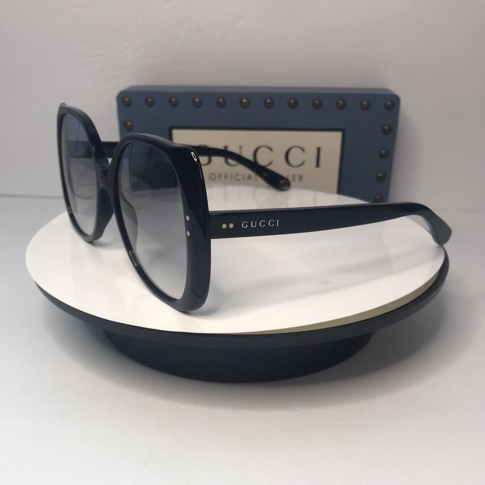 💯 Authentic Gucci Sunglasses GG0472S 001 Black Light Gray Gradient