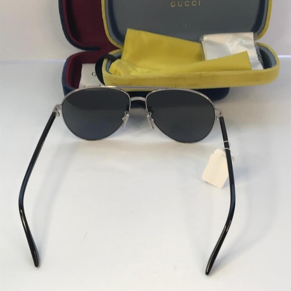 New 💯 Original Gucci Blue Pilot Unisex Sunglasses GG0043SA 001 61.