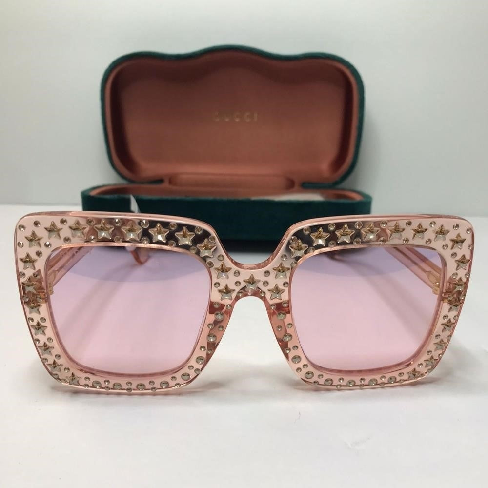 New - 💯 Original GUCCI GG0148S 007 53  GG0148 53 mm Pink Sunglasses