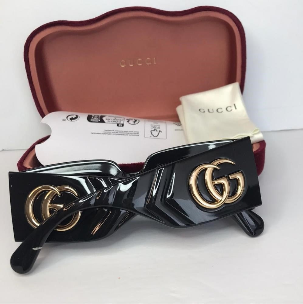 💯 - Authentic New Gucci GG0811S 001 Black / Grey Lenses