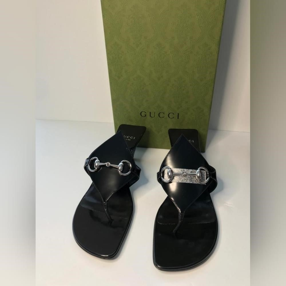 New 💯 Original GUCCI Women's Thong Sandal with Horsebit