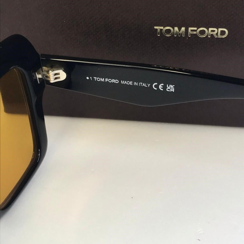 Tom Ford Esme Brown Square Ladies Sunglasses FT1157 01E 50.