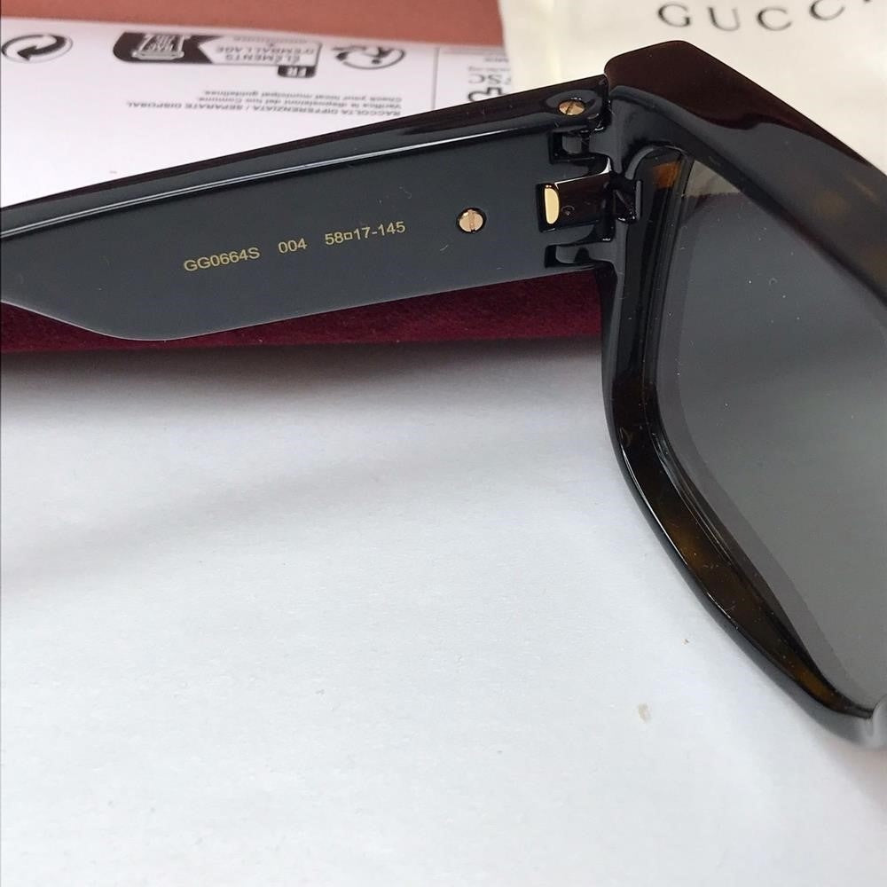 New- 💯 original  GUCCI SQUARE-FRAME ACETATE SUNGLASSES GG0664S-004 UNISEX