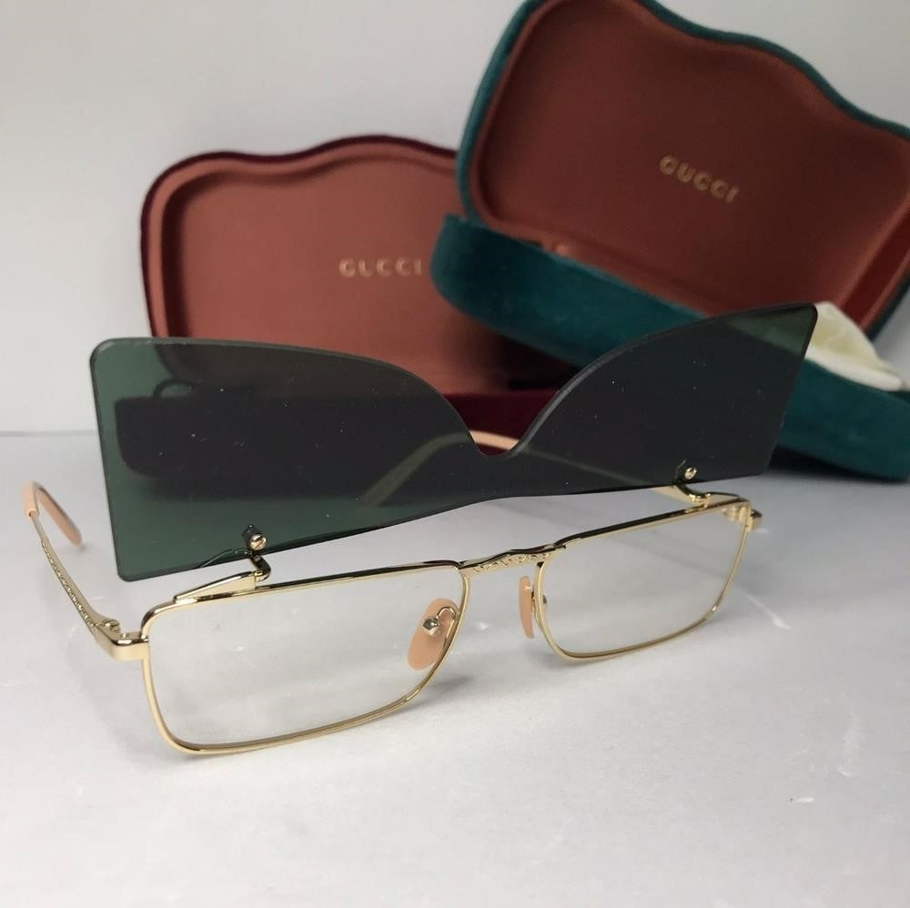 New - 💯 Original GUCCI FLIPPING Rectangular Sunglasses / EYEGLASSES  GG0363S 0