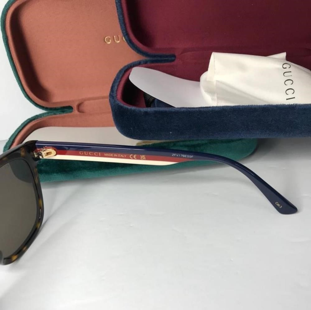 New- 💯 Original GUCCIAcetate GG Web Sunglasses GG0848SK Tortoise