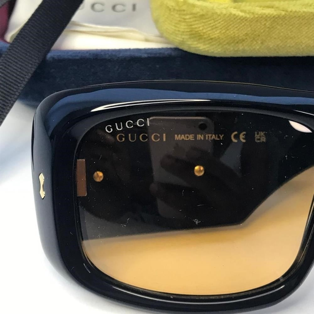 Ships sameday- New 💯 Original Gucci Yellow Square Unisex Sunglasses GG1251S 001