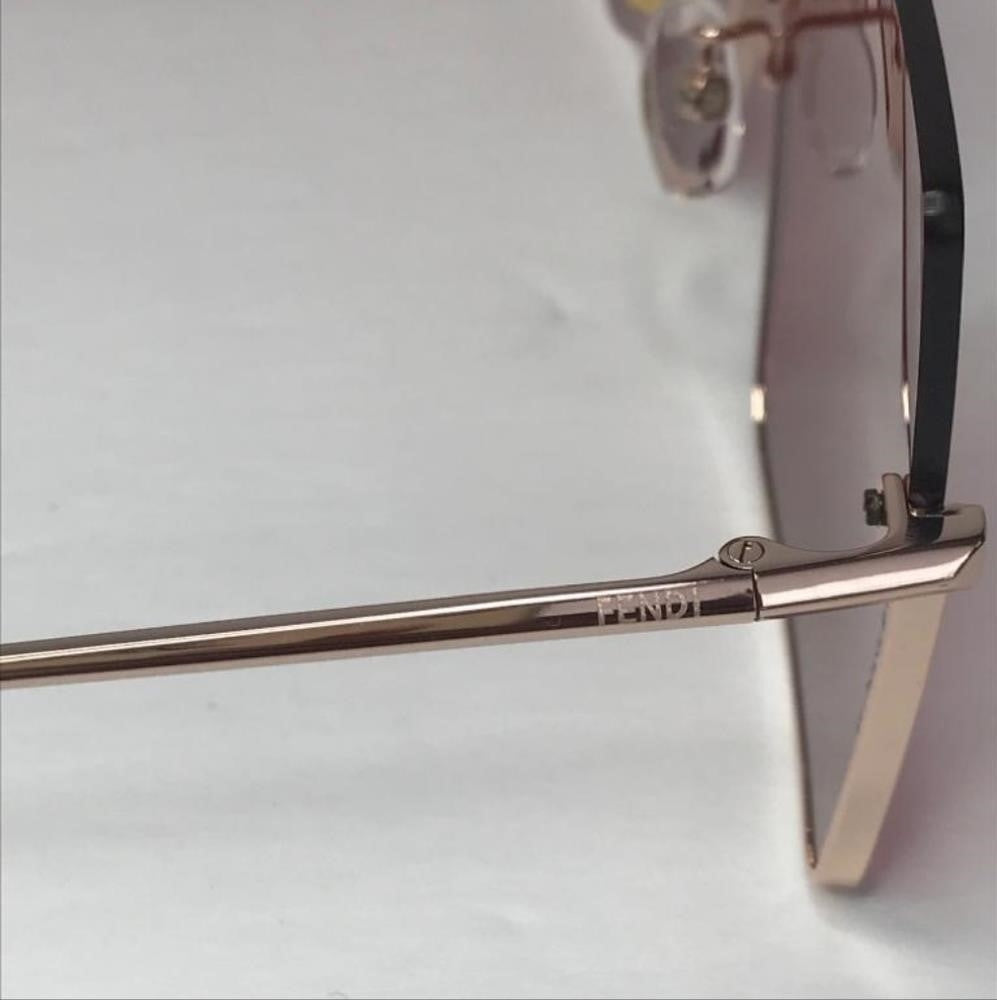 Original New Fendi Burgundy Square Ladies Sunglasses FF 0401/S 0DDB/48.