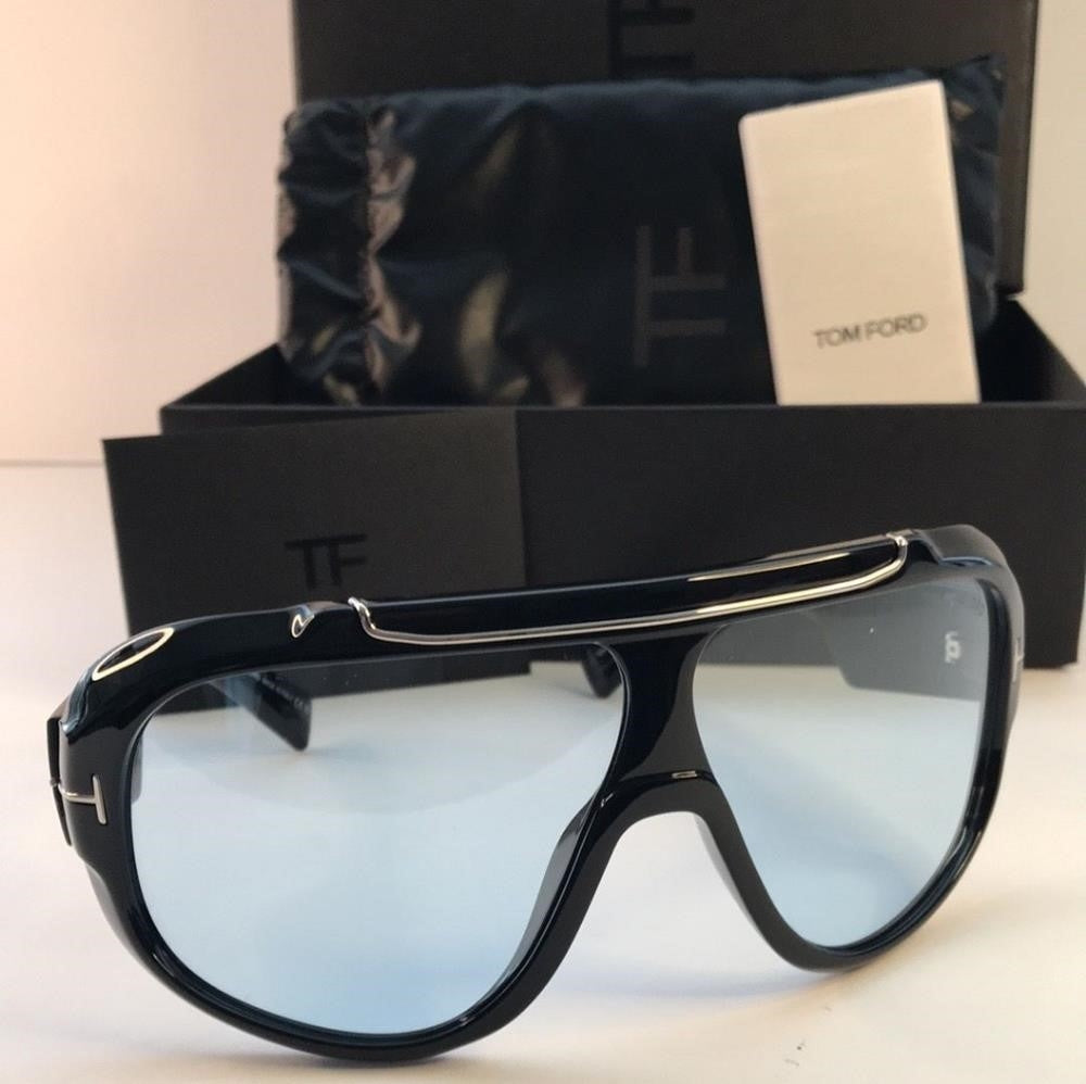 New Authentic TOM FORDTF1093 01V Rellen black/blue photochromic lens