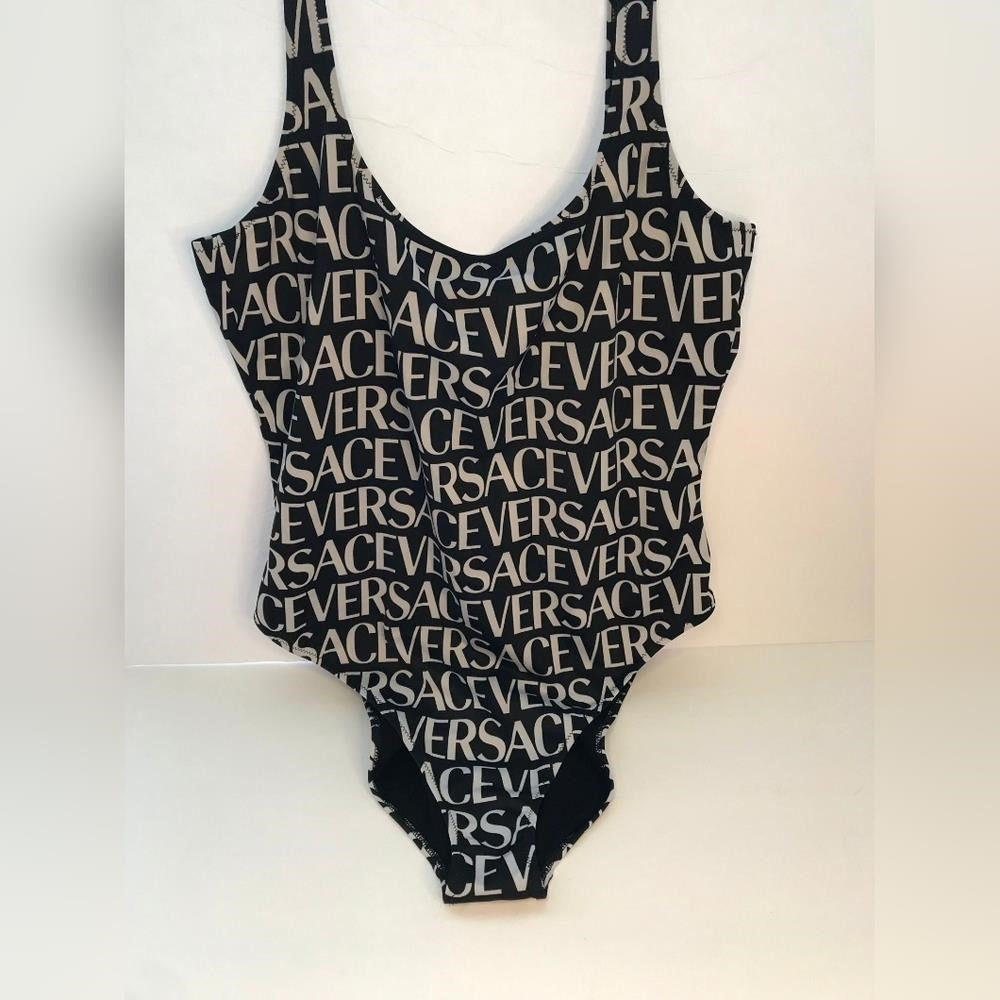 New Authentic Versace Logo One- Piece Swimsuit