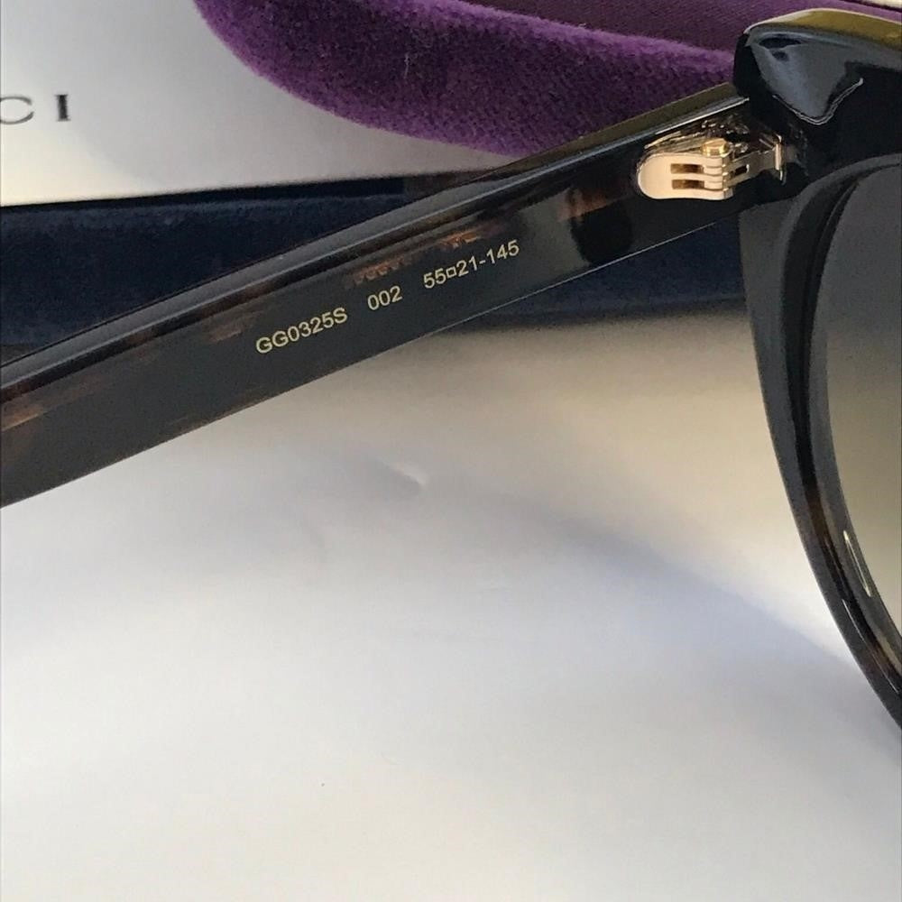 New trendy Gucci Acetate Cat Eye Sunglasses GG0325S Tortoise