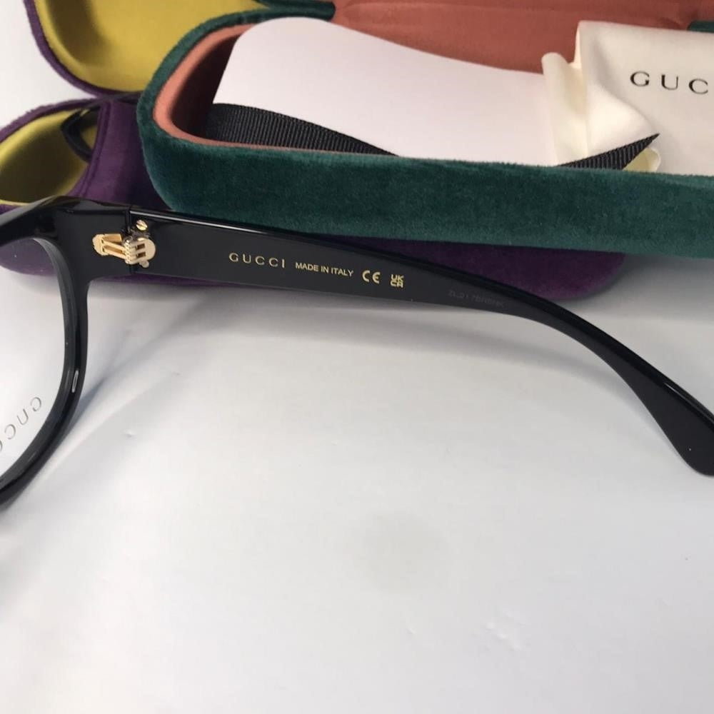 New 💯 Authentic GUCCI GG1411O EYEGLASSES004 Black/Gold