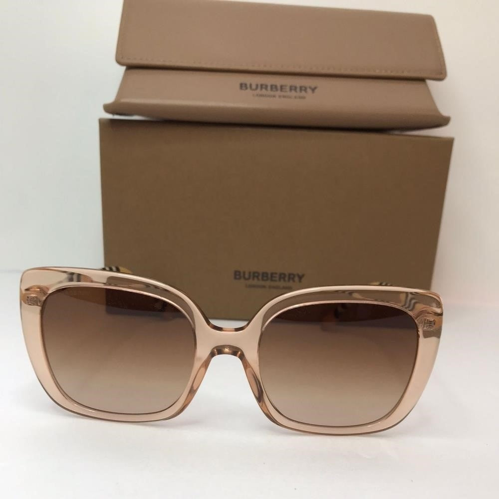 New - 💯 Original Burberry Caroll Gradient Brown Square Ladies Sunglasses BE432