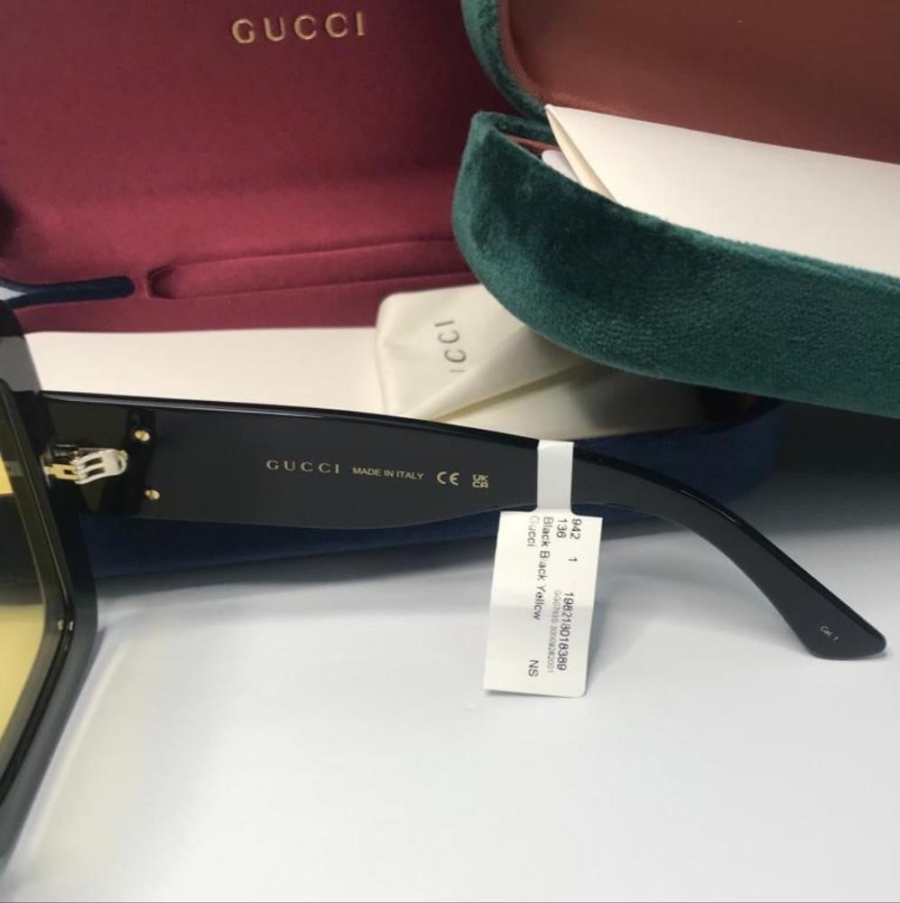 New 💯 Original Gucci of Black GG0783S Oversized Square Sunglasses